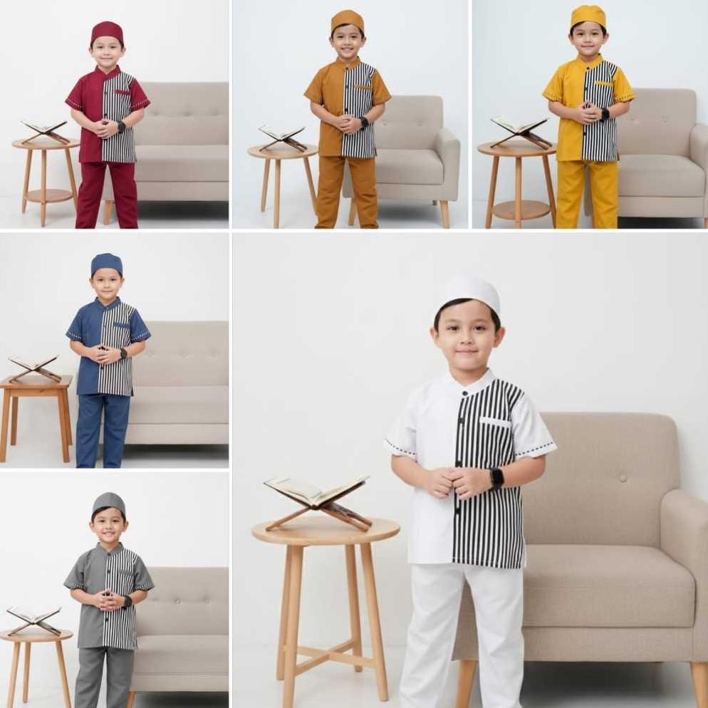 BEST SELLER SETELAN KOKO ANAK LAKI LAKI 2 3 4 5 6 7 TAHUN BAJU MUSLIM ANAK MODERN KOKO KURTA ANAK