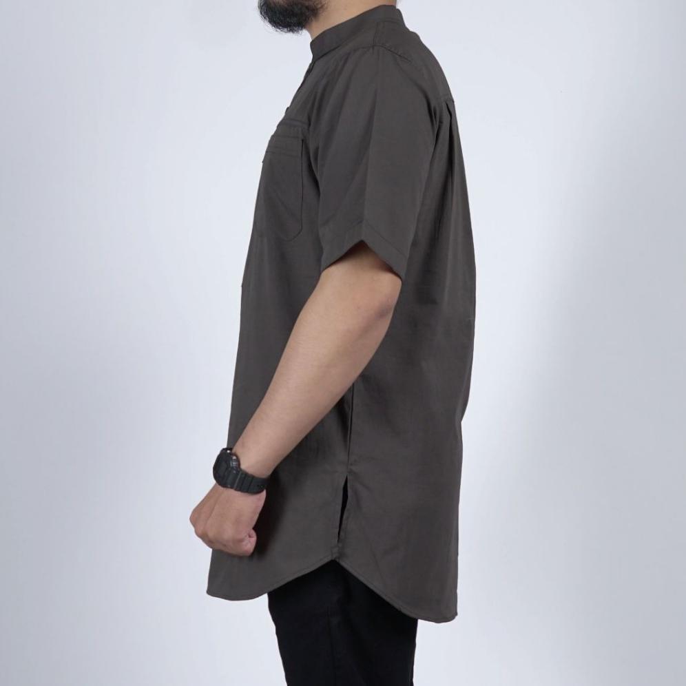 FREE ONGKIR KHOIRUMMAH KURTA HAMZAH DEWASA | BAJU MUSLIM PRIA DEWASA TANGAN PENDEK - GREY