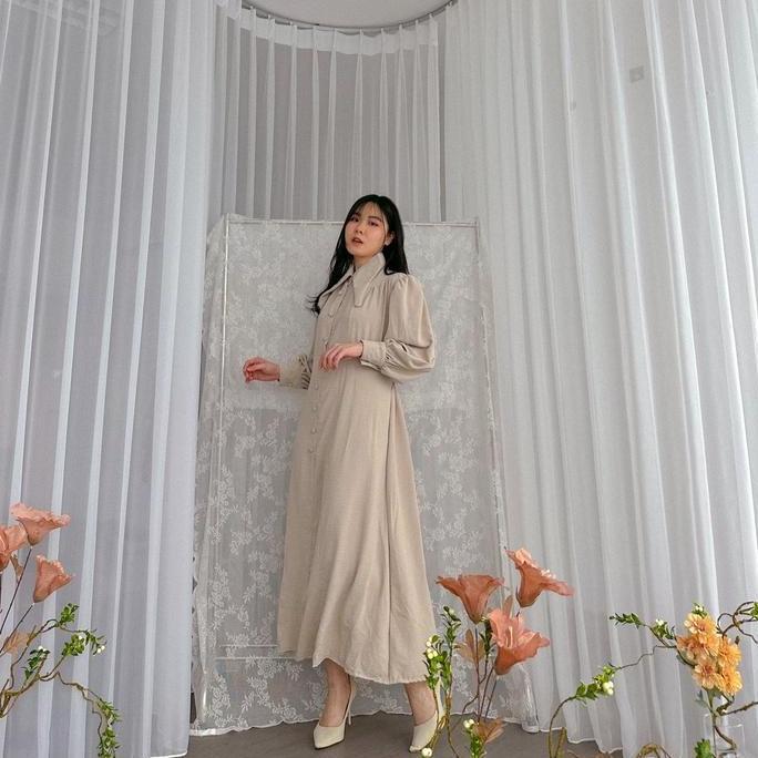 Promo Yara Vintage Victorian Shirt Dress Diskon