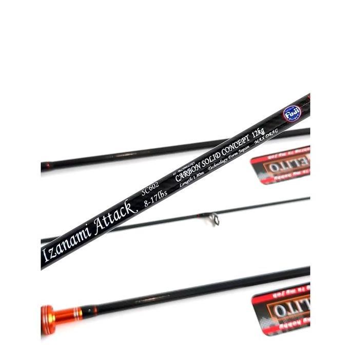 Joran Pancing Carbon Solid Elito Izanami Attack 165 Dan 180 Marit Full Fuji Alconite Reel Seat Fuji
