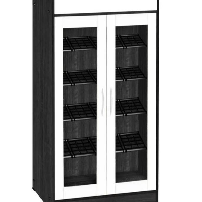 Instancodbisa- Lemari Rak Sepatu Sandal Minimalis Kaca - Rs 120 Furniture