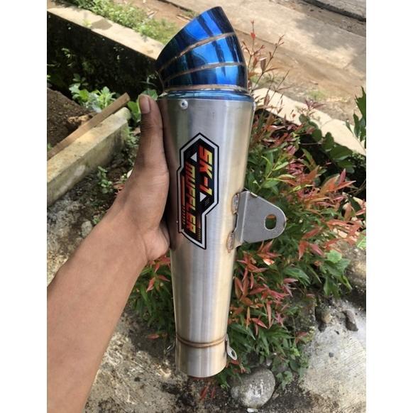 Bergaransi Kenalpot Skc Muffler Original Jiksaw Blue Onli Dm50Mm