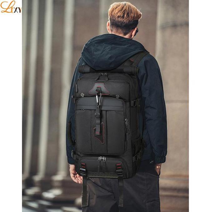 Instancodbisa- Lexy Tas Travel Backpack Pria 3In1 70L/60L/35L Tahan Air Bahan Oxford Kapasitas 35-70