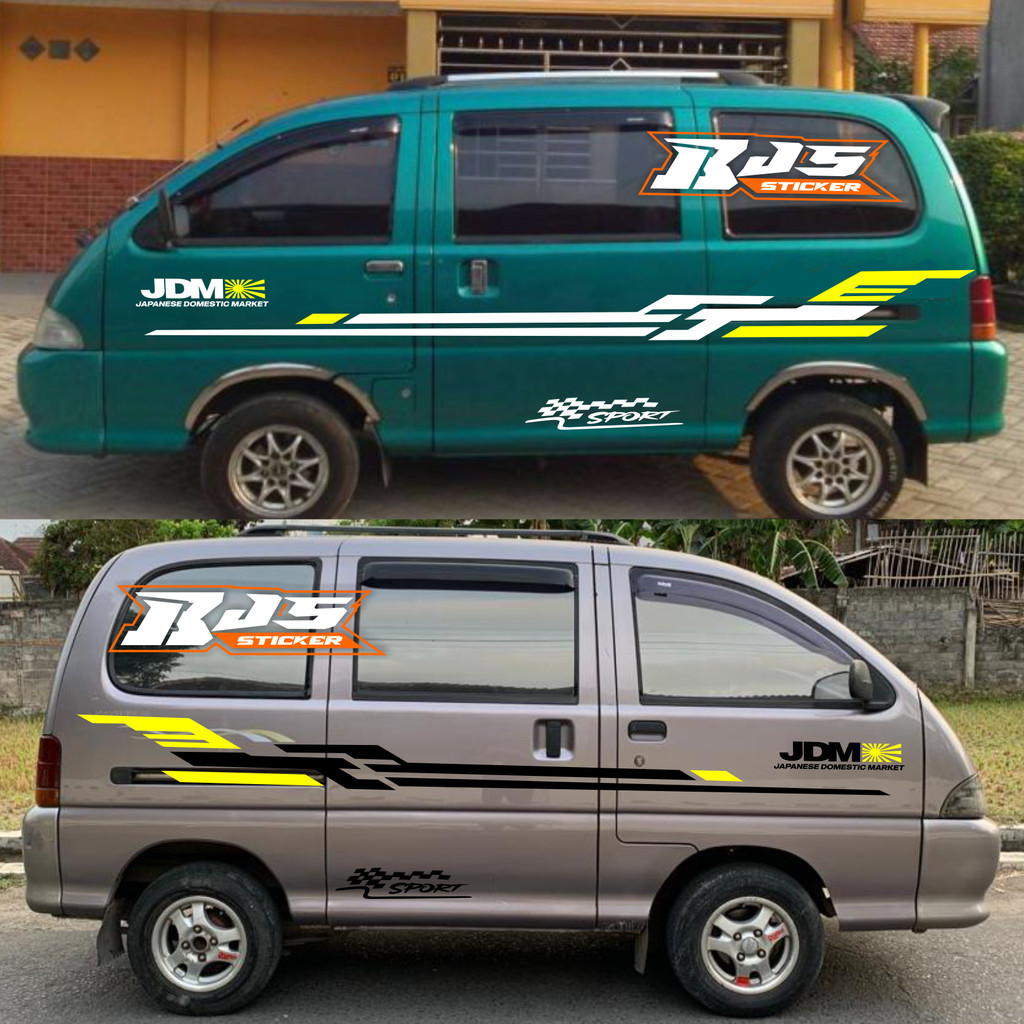 Stiker mobil daihatsu zebra espass cutting stiker sport list mobil zebra espass