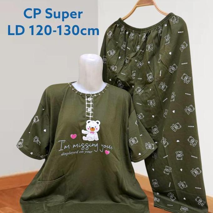 Grade Ori Baju Tidur Cp Super Jumbo Babydoll Wanita Cp Oversize Bahan Kaos Ld 130Cm Gambar Bordir Da