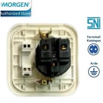 Instancodbisa- Morgen Mg-8853 Stop Kontak Arde + Saklar Engkel Socket + Switch - Sni