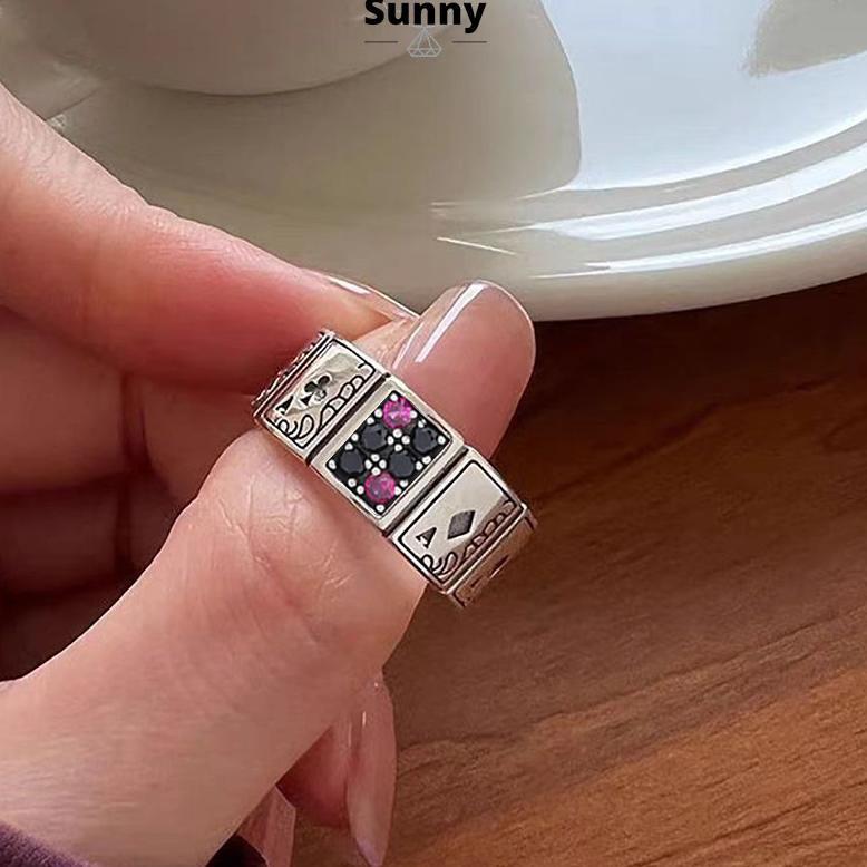 Fast Delivery Cod Cincin Poker Berlian Cincin Cincin Poker Retro Cincin Pria Hip Hop Cincin Retro Wa