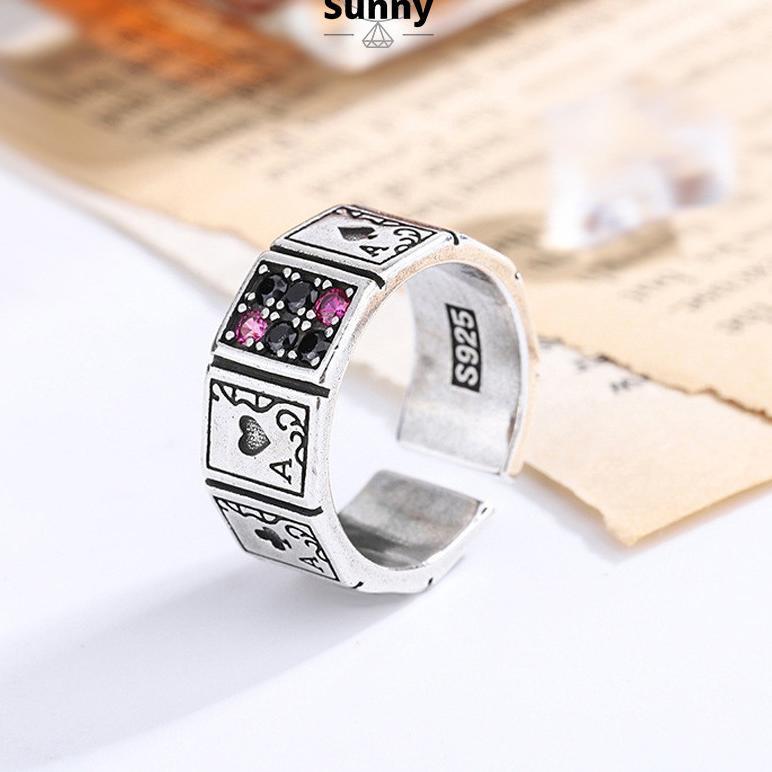 hemat cod cincin poker berlian cincin cincin poker retro cincin pria hip hop cincin retro wanita ter
