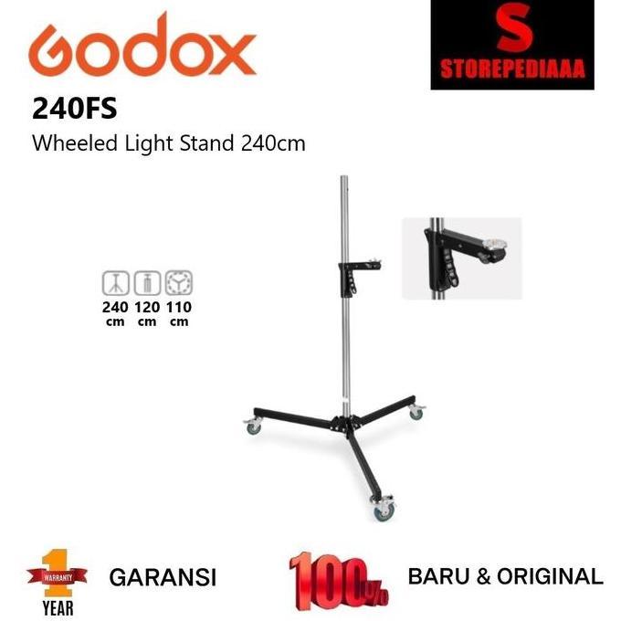 HARGA DISC - Godox 240FS Wheeled Light Stand - 240-FS