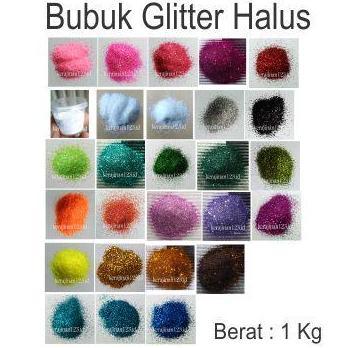 Cod,Bisa- Gliter Bubuk Glitter Bubuk Halus 1 Kg Art Cat Kuku