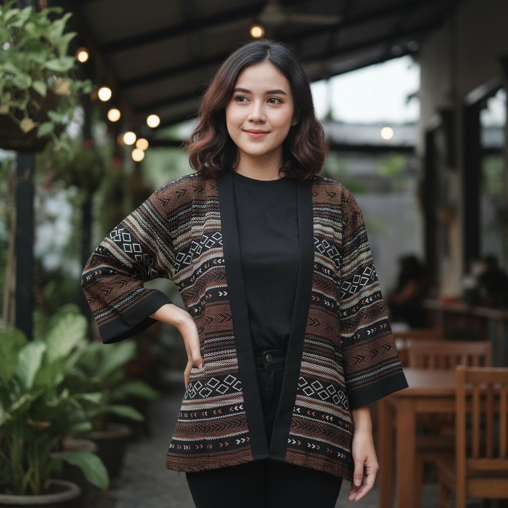 TERMURAH Outer Cardigan Wanita Model Kimono Jumbo