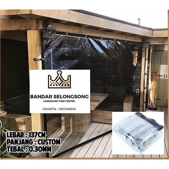 Instancodbisa- Plastik Pvc Bening Krei Gazebo Outdoor Penahan Hujan Custom Meteran