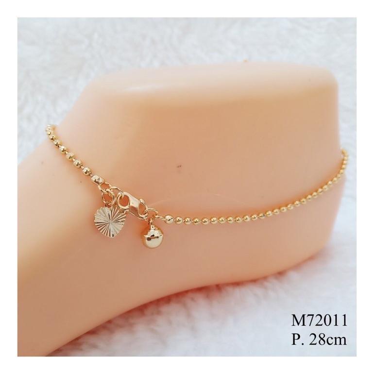 OFFICIAL Gelang Kaki Biji Lada Emas Rhodium Swarovski