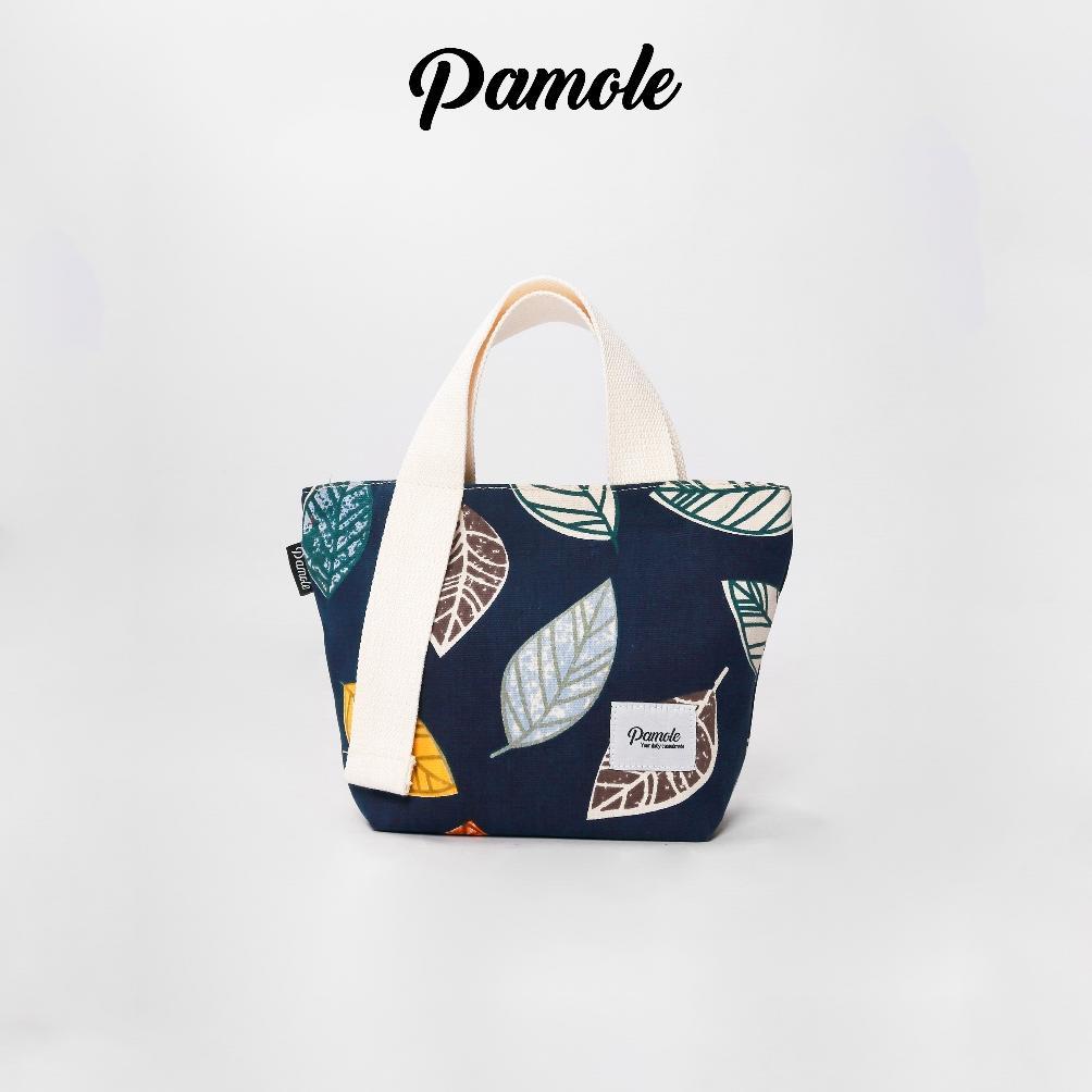 PREMIUM Pamole Pouch Travelling Mini Totebag Bahan Kanvas - Shara Series