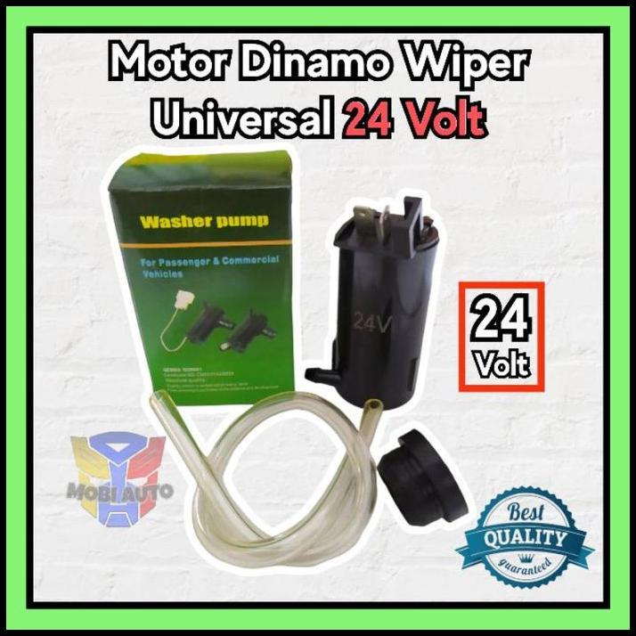 TERMURAH MOTOR WASHER DINAMO POMPA AIR TABUNG WIPER 24VOLT UNIVERSAL 