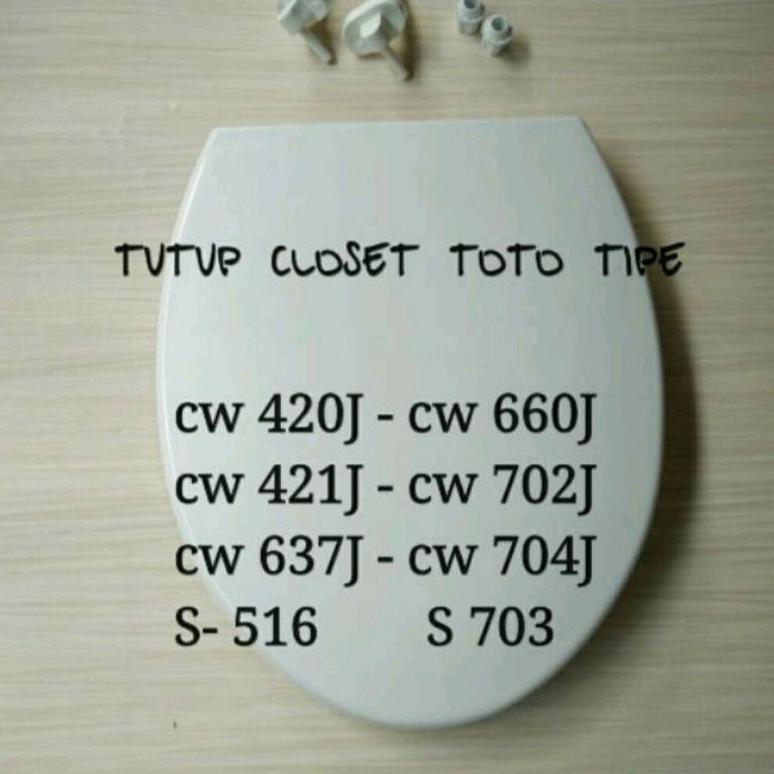 Tutup Kloset Tc 364 Model Toto  Tebal Banget, 1Cm, Komplit Set