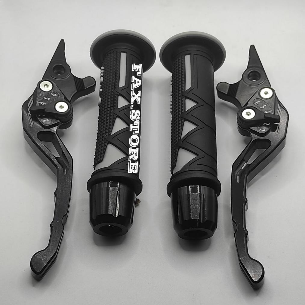 Paketan 3 Item Handgrip SHARK + Handle Rem Setelan CnC + Jalu Stang Full CNC