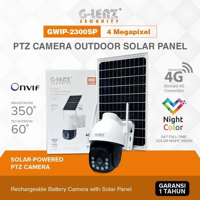 Instancodbisa- Glenz Cctv Outdoor Sim Card 4G Gwip 2300 - Sp 4Mp | Camera Smart Cctv Ptz  Full Color