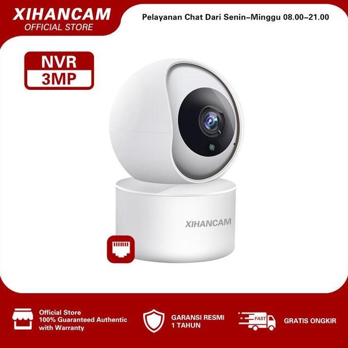 Instancodbisa- Xihancam Smart Kamera Cctv Wifi Indoor 3Mp Ip Camera Wireless Hp Jarak Jauh Ptz 360 C
