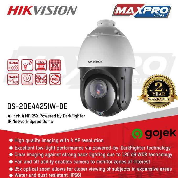 Instancodbisa- Ip Camera Ptz Hikvision Ds-2De4425Iw-De