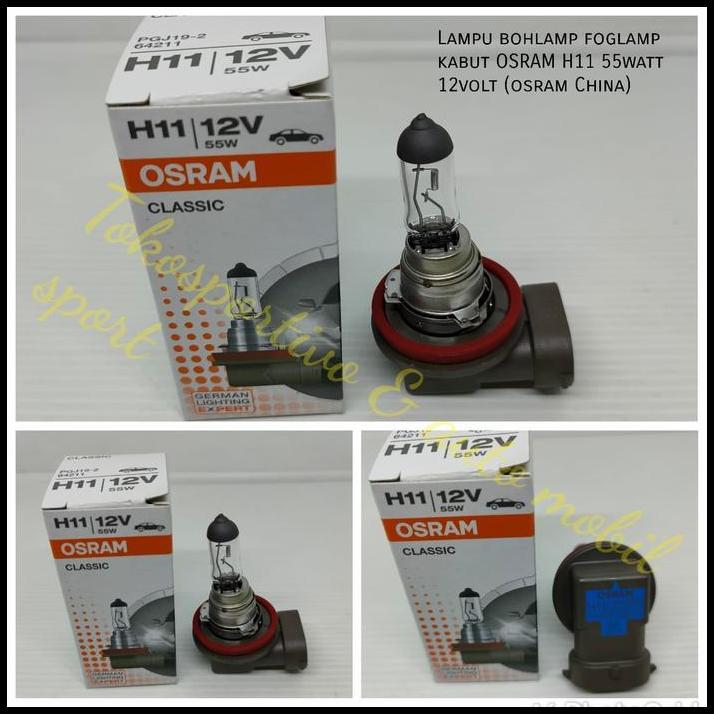 TERBARU LAMPU BOHLAMP FOGLAMP KABUT H11 OSRAM 12V 55W LAMPU KABUT H11 OSRAM 