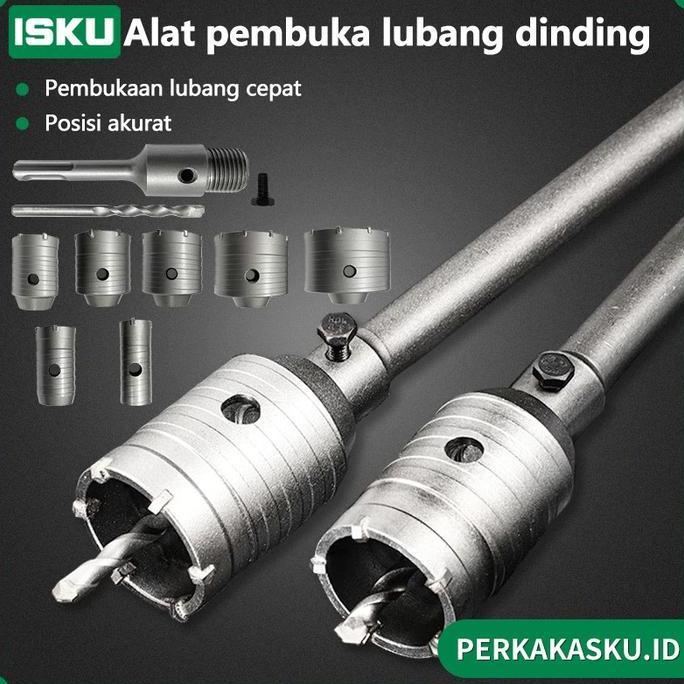 Supertool- Isku Hole Saw Hollow Core Saw Mata Bor Hole Saw Lubang Tembok Beton Pelubang Beton 30-90C