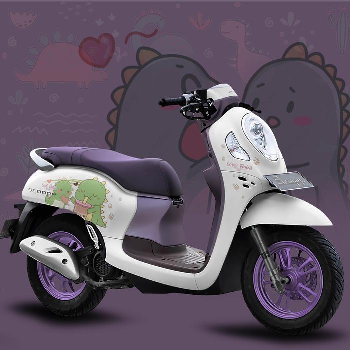 Decal Sticker Stiker New Scoopy 2015 - 2022 Boba Full Body , Setriping Striping Motor Cutting Stiker