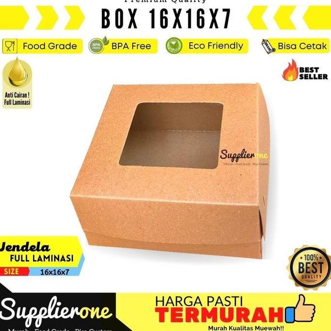Barunih- Dus Snack 16X16X7 25Pcs / Dus Kue / Dus Cemilan / Box Makanan