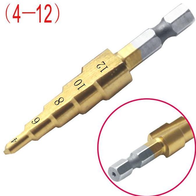 Supertool- Mata Bor Pagoda 3In1 / Bahan Hss Lapis Titanium / Pouch