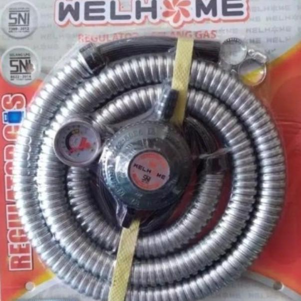 Bestone- Selang + Regulator GAS LPJ PAKET merk Wellhome type WG-128S