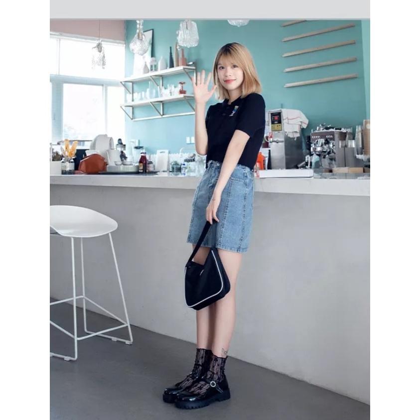 KUALITAS SUPER Sepatu Docmart Wanita Lolita Sepatu Loafers Klip