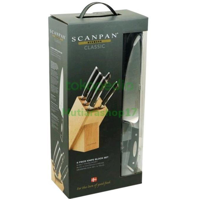 %$%$%$%$] Scanpan knife block Set 6 Pcs Classic Pisau dapur made in denmark new