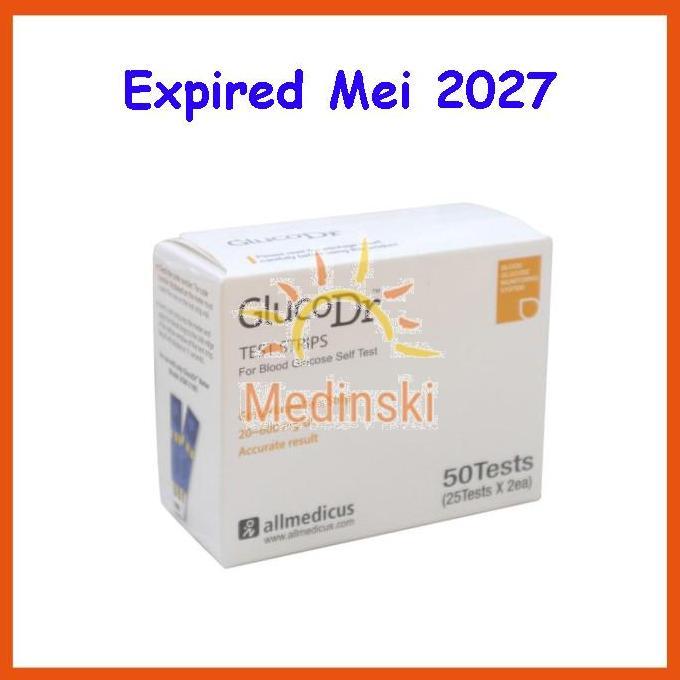 Strip GlucoDr Isi 50 stik BioSensor Gluco Dr Tes Gula Darah AGM-2100