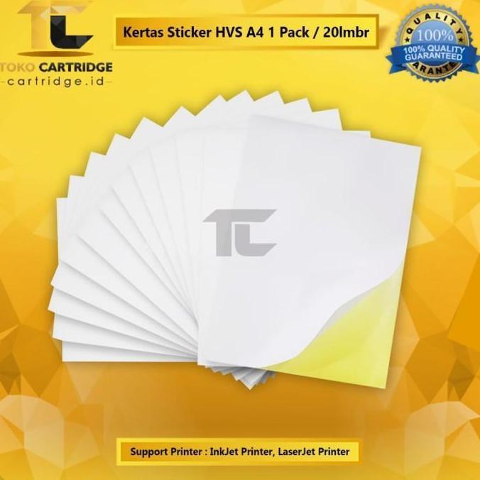 Kertas Stiker Hvs Doff A4 Stiker HVS A4 Lembaran A4 HVS