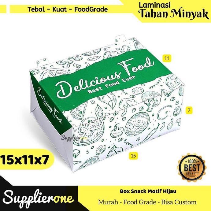 Barunih- Dus Snack Motif 15X11X7 Isi 50 / Dus Kue / Dus Cemilan / Box Makanan