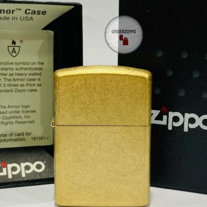 Zippo Original Armor Tumbled Brass 28496 ( Case Only )