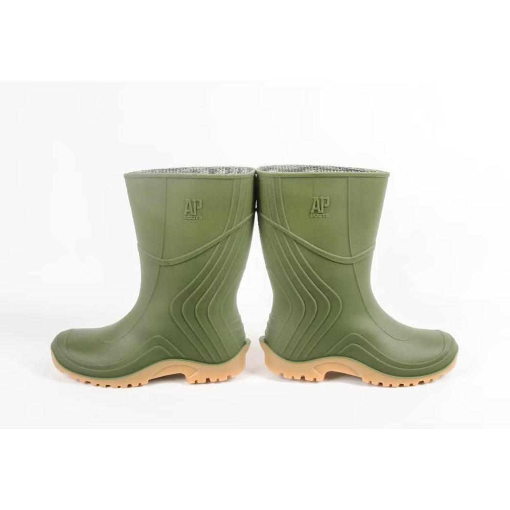 BESTPROMO promo SEPATU AP BOOT PRIA WANITA KARET PENDEK SEPATU BOOTS BERKEBUN ANTI SELIP BAHAN PVC