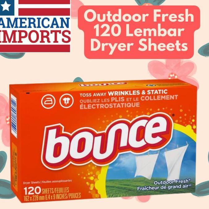 NEW 120 Sheets - USA Bounce Fabric Softener & Dryer Sheets - Outdoor Fresh
