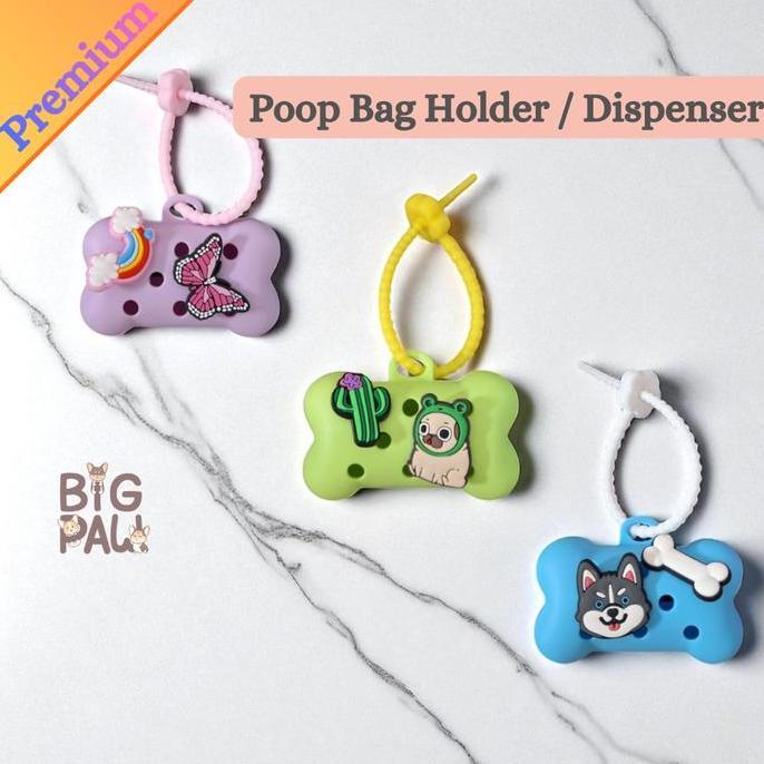 BigPaw Poop Bag Holder / Poop Bag Dipenser | Kapsul Poop Bag Dispenser Kantong Pup Anjing Kucing Ana