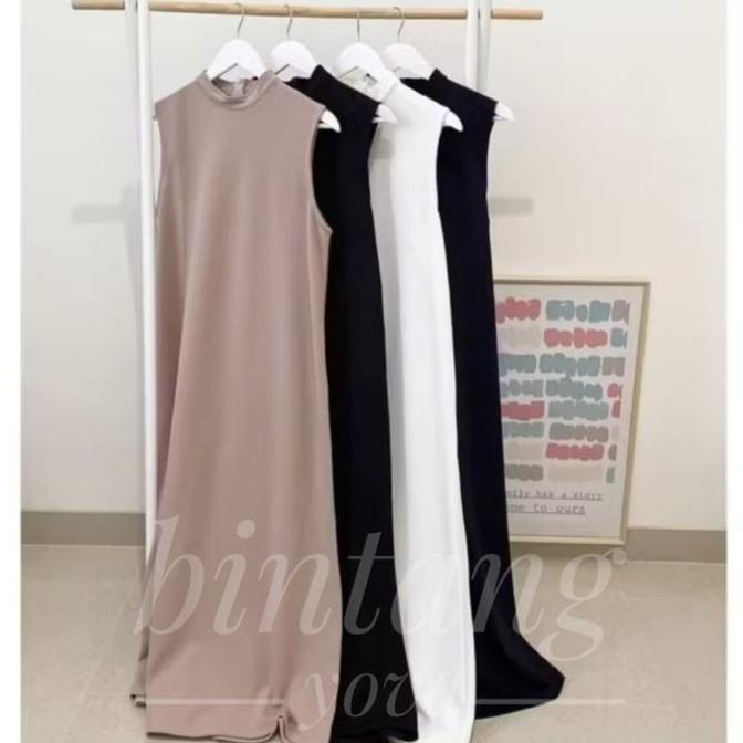 DF123 - Inner Dress Lekbong Wanita Tanpa Lengan Manset Gamis Lengan Buntung Dalaman Inner Perempuan 