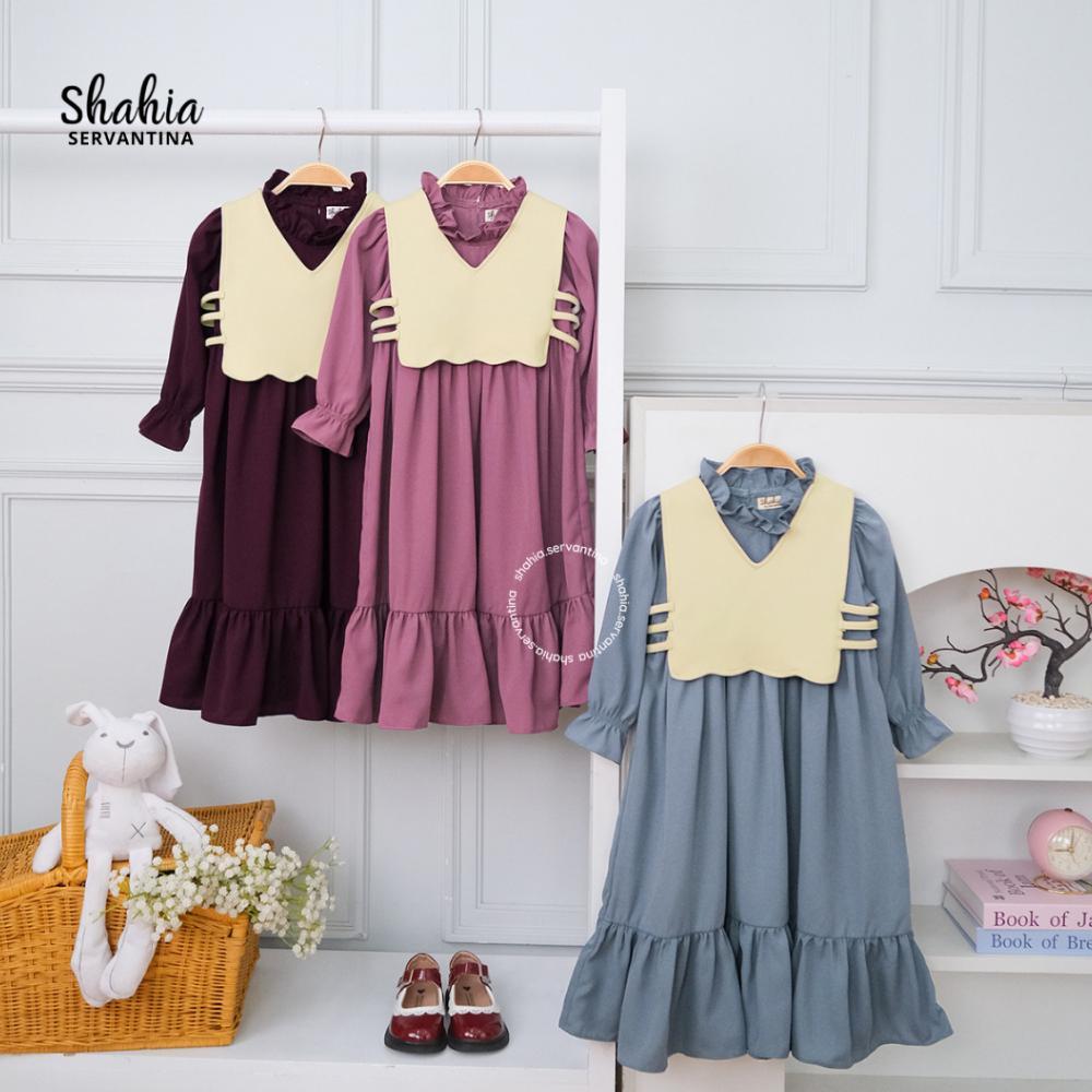 BEST SELLER SHAHIA SERVANTINA - BELVA DRESS GAMIS ANAK PEREMPUAN