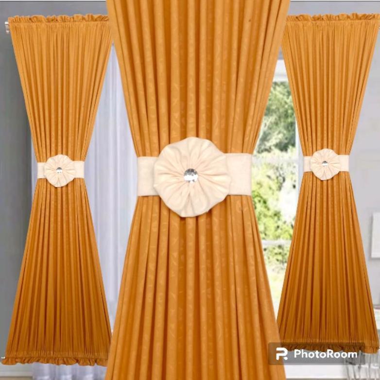 Terlaris Gorden Embos Jendela Minimalis Kupu2 Ikat Tengah Hordeng Model Baru