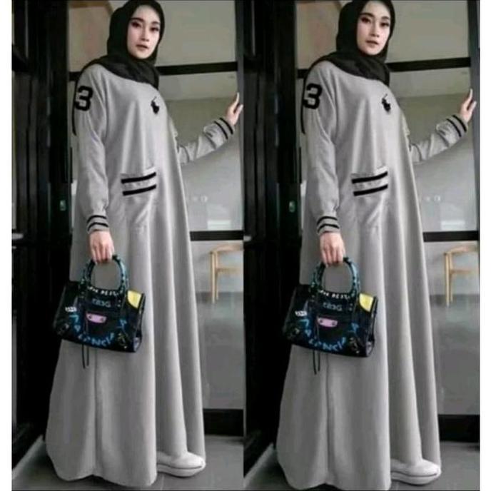 DR173 >> GAMIS KAOS COMBAT DEWASA KEKINIAN // GAMIS WANITA  MUSLIM JUMBO // DRESS MAKSI