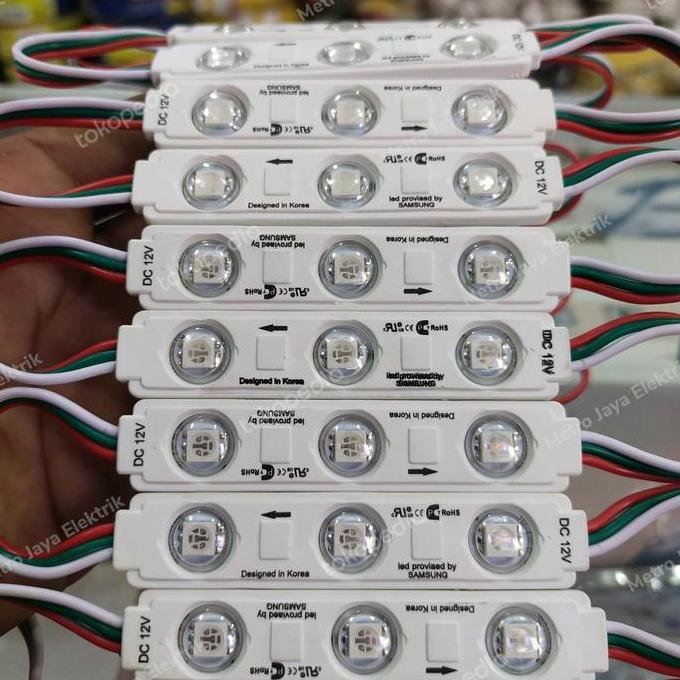[20pcs]LED Module RGB Running 3 Mata 1,5W DC/12V IP68 Type 5050
