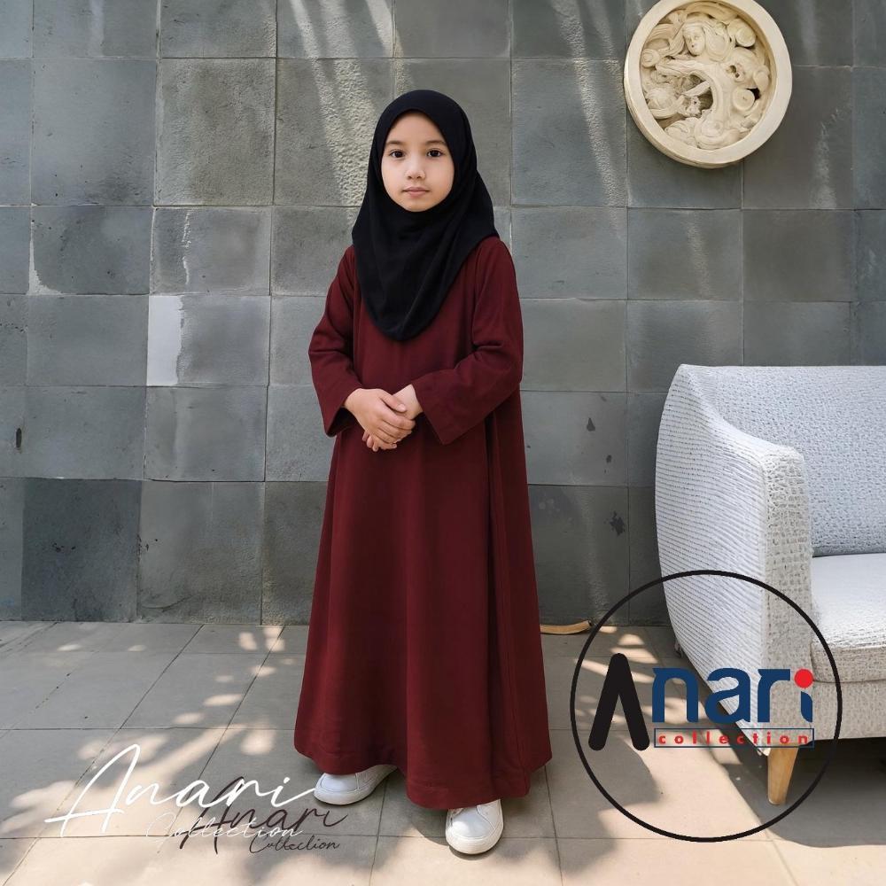 DISKON (BISA COD) MECA ABAYA ANAK TURKI POLOS WOLPIS PREMIUM UMUR 5 - 13 TAHUN / DRESS GAMIS ABAYA K