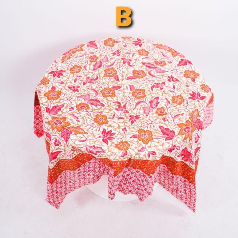 Awet Taplak Meja Tamu Guru Batik Segi Empat Motif Tulis