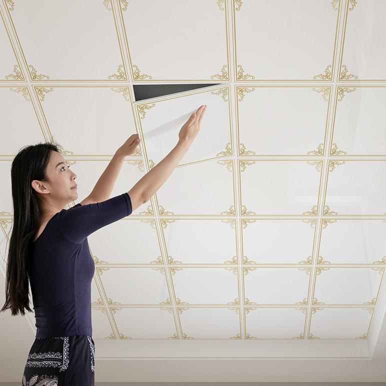 Murah  Wallpaper Home - Plafon Pvc Motif Keramik 30X30 Cm Anti Air Wallpaper Langit-Langit Dekorasi 