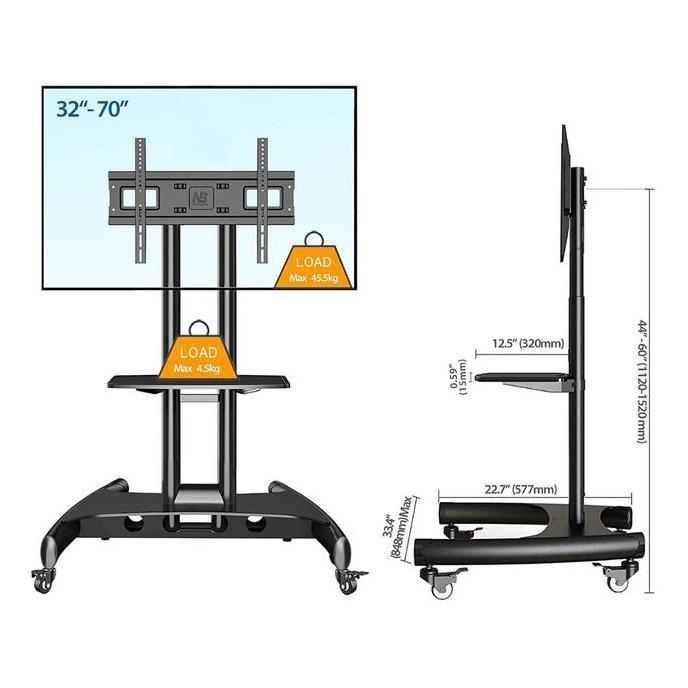 Instancodbisa- Bracket Tv Monitor Led Lcd North Bayou Nb Ava1500 Nb Ava1500 32"-70"