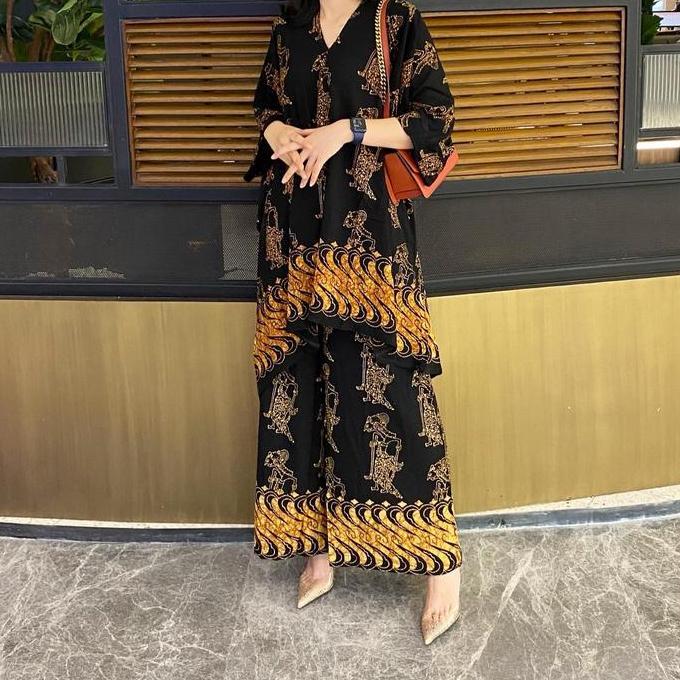 Terpopuler- Lausboutique-Set Aruna Paris-Setelan Batik Wanita