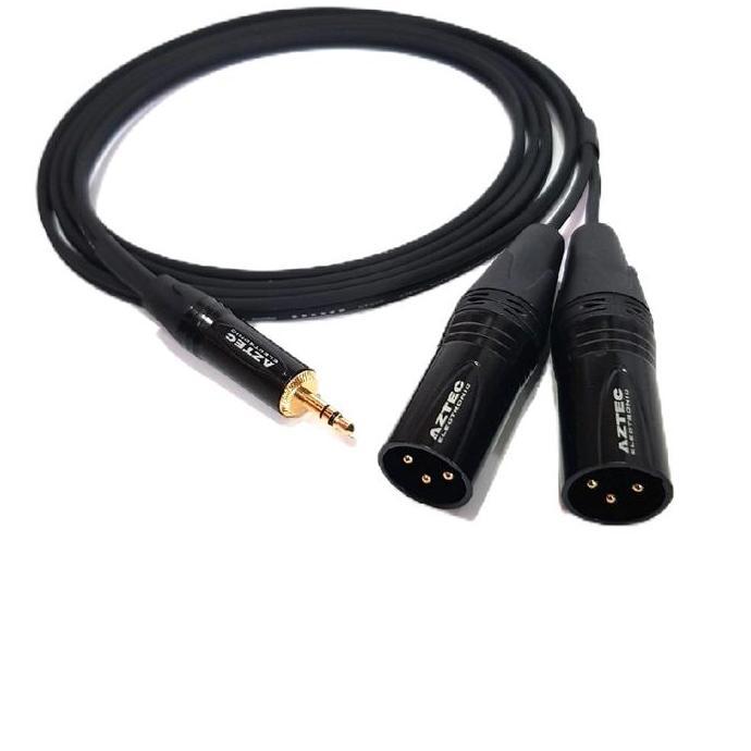promo KABEL AUDIO KABEL AUX jack 3.5mm to 2 jack xlr male - Kabel dari laptop ke mixer | Kabel HP ke